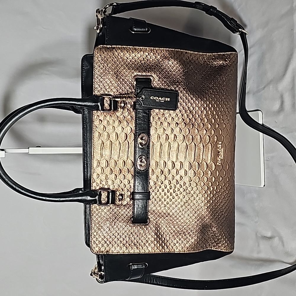 Coach Blake Carryall Metallic Embossed